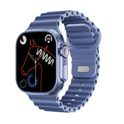 WS-E9 Ultra 2.2 inch IP67 Water-resistant Ocean Silicone Band Smart Watch, Support Heart Rate / NFC(Blue)
