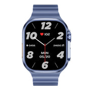 WS-E9 Ultra 2.2 inch IP67 Water-resistant Ocean Silicone Band Smart Watch, Support Heart Rate / NFC(Blue)