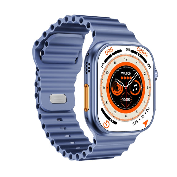 WS-E9 Ultra 2.2 inch IP67 Water-resistant Ocean Silicone Band Smart Watch, Support Heart Rate / NFC(Blue)