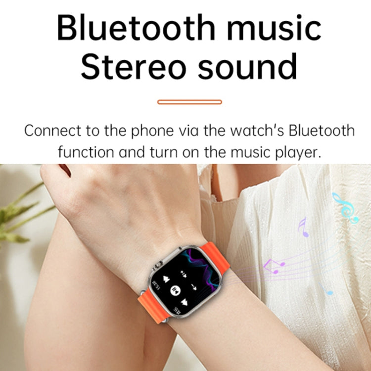 WS-E9 Ultra 2.2 inch IP67 Water-resistant Ocean Silicone Band Smart Watch, Support Heart Rate / NFC(Blue)