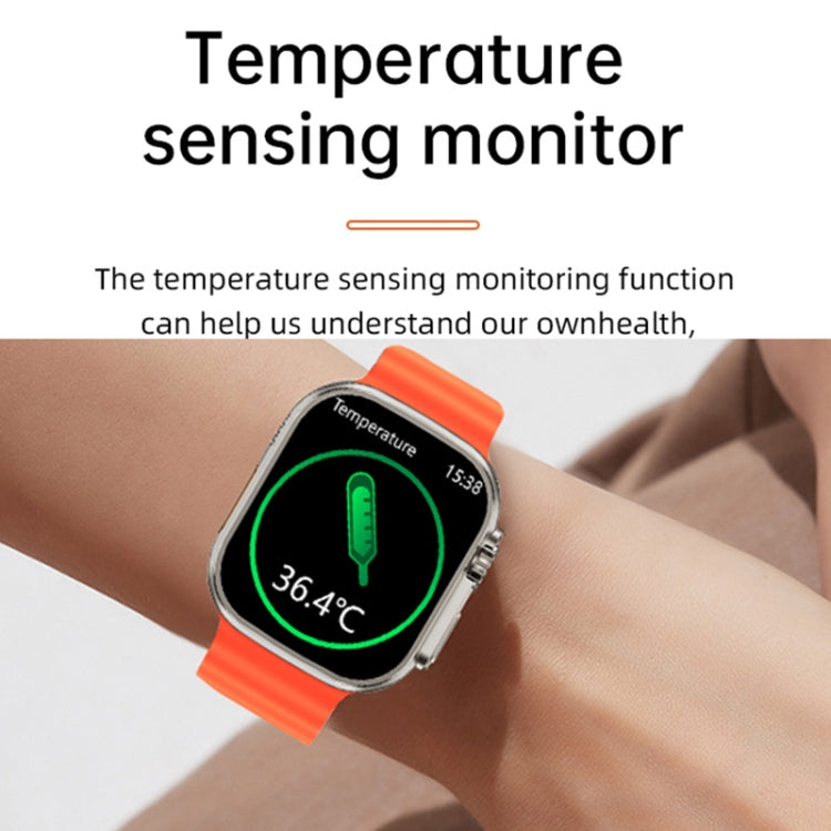 WS-E9 Ultra 2.2 inch IP67 Water-resistant Ocean Silicone Band Smart Watch, Support Heart Rate / NFC(Blue)
