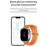 WS-E9 Ultra 2.2 inch IP67 Water-resistant Ocean Silicone Band Smart Watch, Support Heart Rate / NFC(Blue)