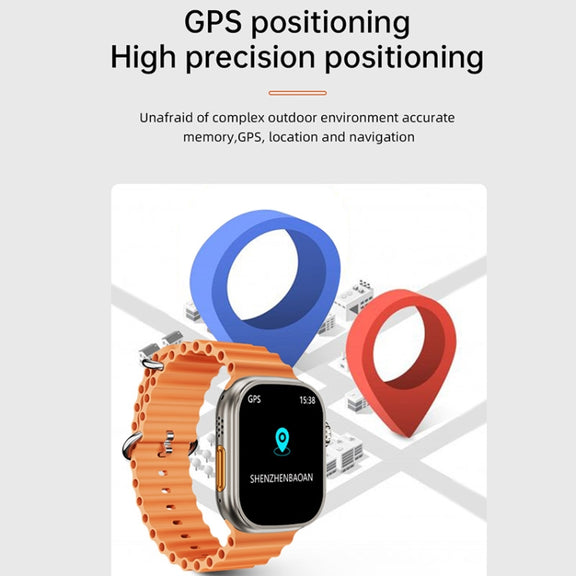 WS-E9 Ultra 2.2 inch IP67 Water-resistant Ocean Silicone Band Smart Watch, Support Heart Rate / NFC(Blue)