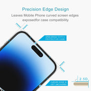 For iPhone 15 Plus / 15 Pro Max 0.26mm 9H 2.5D High Aluminum Tempered Glass Film