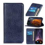 For iPhone 15 Pro Magnetic Crazy Horse Texture Horizontal Flip Leather Phone Case(Blue)