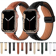 For Apple Watch 2 38mm Folding Buckle Rhombus Leather Watch Band(Coffee)