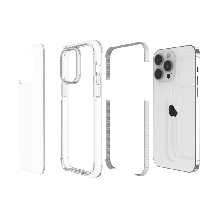 For iPhone 15 Pro Max Four-corner Shockproof TPU + Acrylic Phone Case(Transparent)