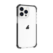 For iPhone 15 Pro Four-corner Shockproof TPU + Acrylic Phone Case(Black + Transparent)