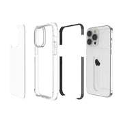 For iPhone 15 Pro Four-corner Shockproof TPU + Acrylic Phone Case(Black + Transparent)