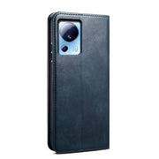For Xiaomi 13 Lite / Civi 2 Oil Wax Crazy Horse Texture Leather Phone Case(Blue)