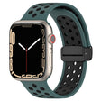 For Apple Watch 38mm Magnetic Buckle Silicone Watch Band(Olive Black) - Watch Bands by PMC TechLife | Online Shopping South Africa | PMC TechLife