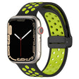 For Apple Watch 38mm Magnetic Buckle Silicone Watch Band(Black Limes) - Watch Bands by PMC TechLife | Online Shopping South Africa | PMC TechLife