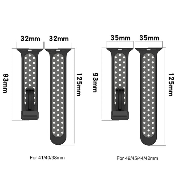 For Apple Watch 2 38mm Magnetic Buckle Silicone Watch Band(Orange White)