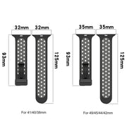 For Apple Watch 2 42mm Magnetic Buckle Silicone Watch Band(Black Blue)