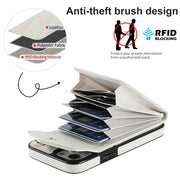 For iPhone 14 Plus Rhombic Texture Card Bag Phone Case with Long Lanyard(White)