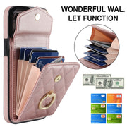 For iPhone 13 Pro Max Rhombic Texture Card Bag Phone Case with Long Lanyard(Rose Gold)