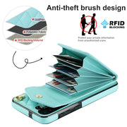 For Samsung Galaxy S23 5G Rhombic Texture Card Bag Phone Case with Long Lanyard(Mint Green)