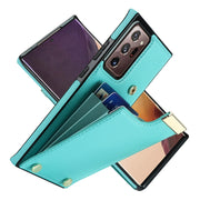 For Samsung Galaxy Note20 Ultra Metal Buckle Card Slots Phone Case(Green)
