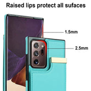 For Samsung Galaxy Note20 Ultra Metal Buckle Card Slots Phone Case(Green)