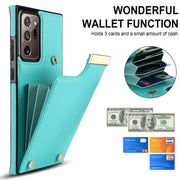 For Samsung Galaxy Note20 Ultra Metal Buckle Card Slots Phone Case(Green)