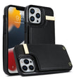 For iPhone 12 / 12 Pro Metal Buckle Card Slots Phone Case(Black) - free shipping - PMC TechLife - Order now!