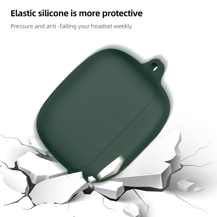For Baseus Bowie M2s Wireless Earphone Silicone Protective Case(Dark Green)