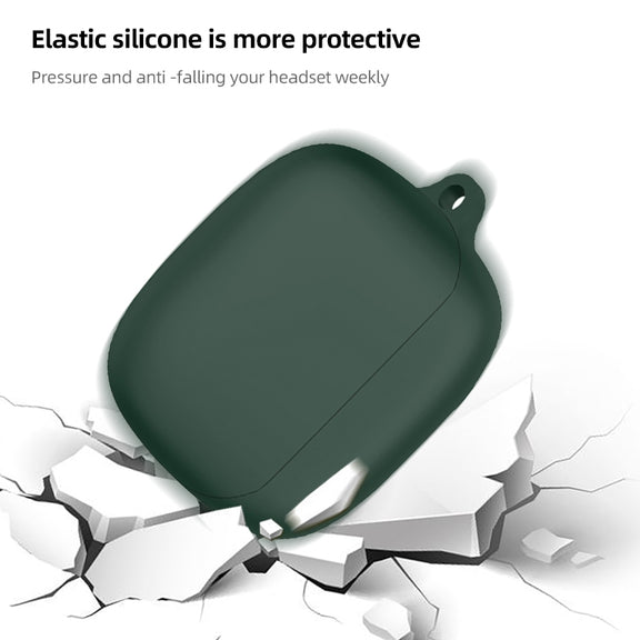 For Baseus Bowie M2s Wireless Earphone Silicone Protective Case(Dark Green)