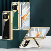 For Huawei Mate X3 GKK Integrated Plating Hinge Folding Phone Case(White)