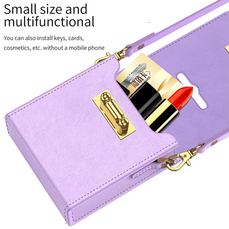 For Samsung Galaxy Z Flip5 GKK Plain Weave Mini Backpack Slim Phone Case with Ring(Black)