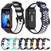 For Huawei Band 10 / 9 / 8 Two Color Silicone Watch Band(Black Red)