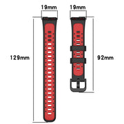 For Huawei Band 8 Two Color Silicone Replacement Watch Band(Cyan White)