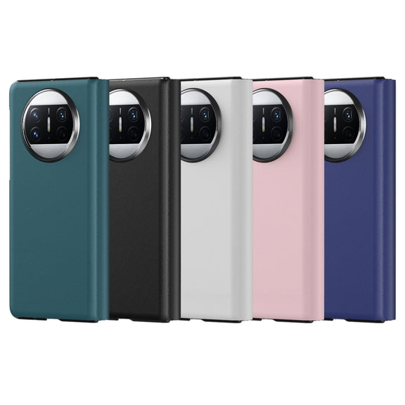 For Huawei Mate X3 Litchi Pattern Foldable Side Window View Protective Phone Case(Green)