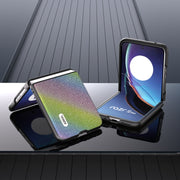 For Motorola Razr 40 Ultra ABEEL Diamond Series Black Edge Phone Case(Rainbow)