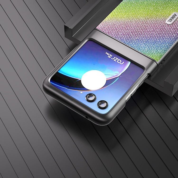 For Motorola Razr 40 Ultra ABEEL Diamond Series Black Edge Phone Case(Rainbow)
