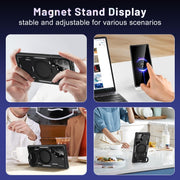 For Samsung Galaxy S23 5G Patronus MagSafe Magnetic Holder Phone Case(Black)