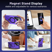 For Samsung Galaxy S23 5G Patronus MagSafe Magnetic Holder Phone Case(Purple)