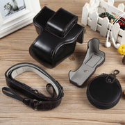 For Canon EOS R50 Full Body Magnetic Leather Camera Case Bag with Strap, Deluxe Edition(Black)