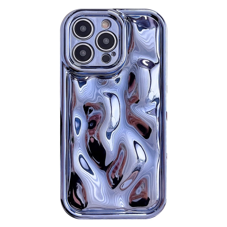 For iPhone 13 Pro Max Electroplating Meteorite Texture TPU Phone Case(Blue)