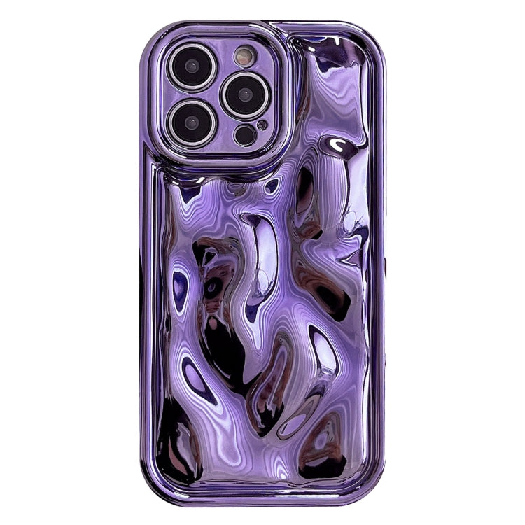 For iPhone 13 Pro Max Electroplating Meteorite Texture TPU Phone Case(Purple)