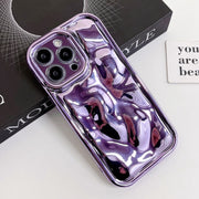 For iPhone 13 Pro Max Electroplating Meteorite Texture TPU Phone Case(Purple)