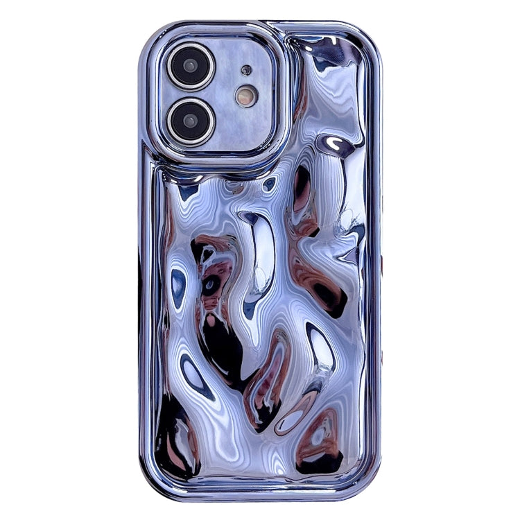 For iPhone 11 Electroplating Meteorite Texture TPU Phone Case(Blue)
