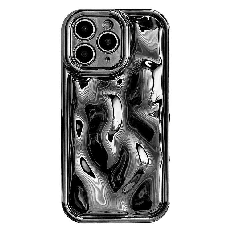For iPhone 11 Pro Electroplating Meteorite Texture TPU Phone Case(Black)