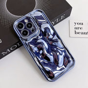 For iPhone 11 Pro Electroplating Meteorite Texture TPU Phone Case(Blue)