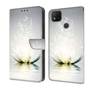 For Xiaomi Redmi 9C Crystal 3D Shockproof Protective Leather Phone Case(Light Lotus)