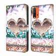 For Xiaomi Redmi 9T Crystal 3D Shockproof Protective Leather Phone Case(Pink Diamond Heart) - free shipping - PMC TechLife - Order now!