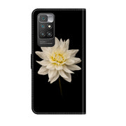 For Xiaomi Redmi 10 Crystal 3D Shockproof Protective Leather Phone Case(White Flower)