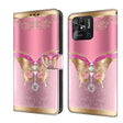 For Xiaomi Redmi 10C Crystal 3D Shockproof Protective Leather Phone Case(Pink Bottom Butterfly) - free shipping - PMC TechLife - Order now!