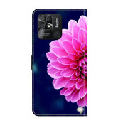 For Xiaomi Redmi 10C Crystal 3D Shockproof Protective Leather Phone Case(Pink Petals)