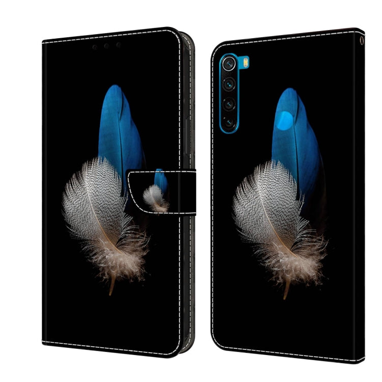 For Xiaomi Redmi Note 8 Crystal 3D Shockproof Protective Leather Phone Case(Two Branches)