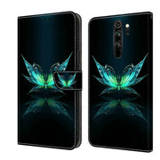 For Xiaomi Redmi Note 8 Pro Crystal 3D Shockproof Protective Leather Phone Case(Reflection Dutterfly)